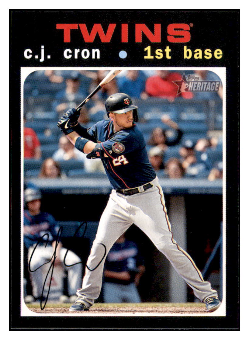 2020 Topps Heritage C.J.
  Cron   Minnesota Twins Baseball Card
  TMH1A simple Xclusive Collectibles   