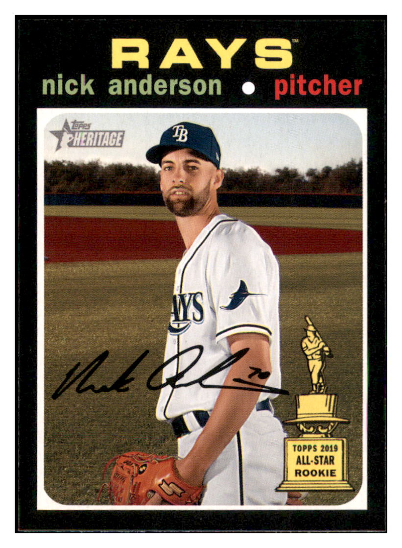 2020 Topps Heritage Nick
  Anderson   ASR Tampa Bay Rays Baseball
  Card TMH1A simple Xclusive Collectibles   
