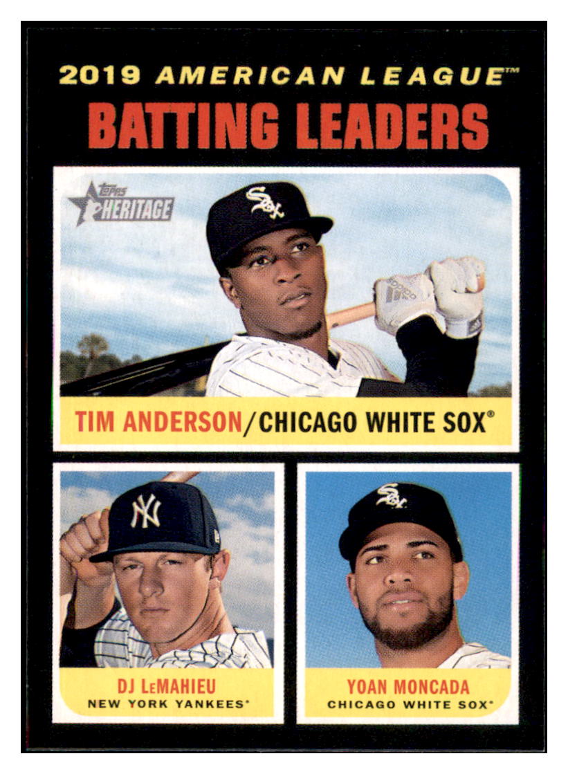 2020 Topps Heritage Tim
  Anderson / DJ LeMahieu / Yoan Moncada LL  
  Chicago White Sox / New York Yankees Baseball Card TMH1A simple Xclusive Collectibles   