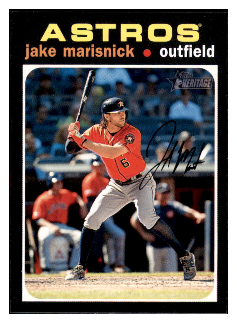 2020 Topps Heritage Jake
  Marisnick   Houston Astros Baseball
  Card TMH1A simple Xclusive Collectibles   