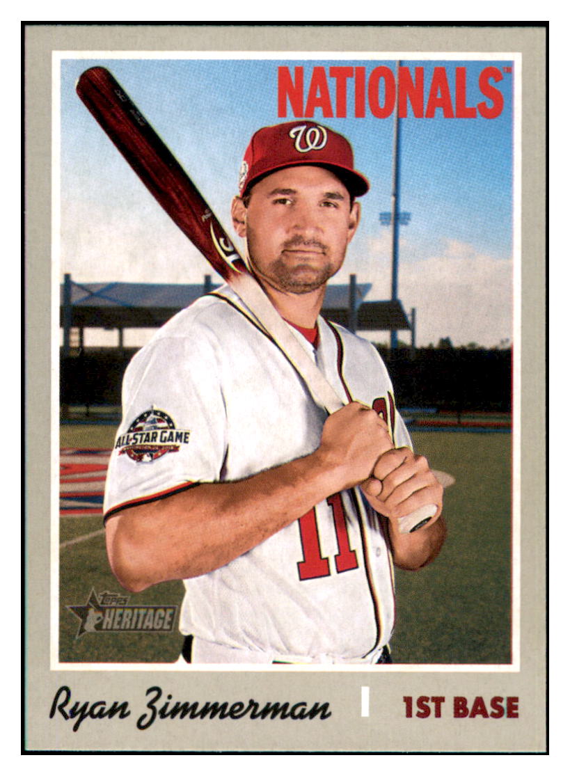 2019 Topps Heritage Ryan Zimmerman    Washington Nationals #235 Baseball
  card   TMH1C simple Xclusive Collectibles   