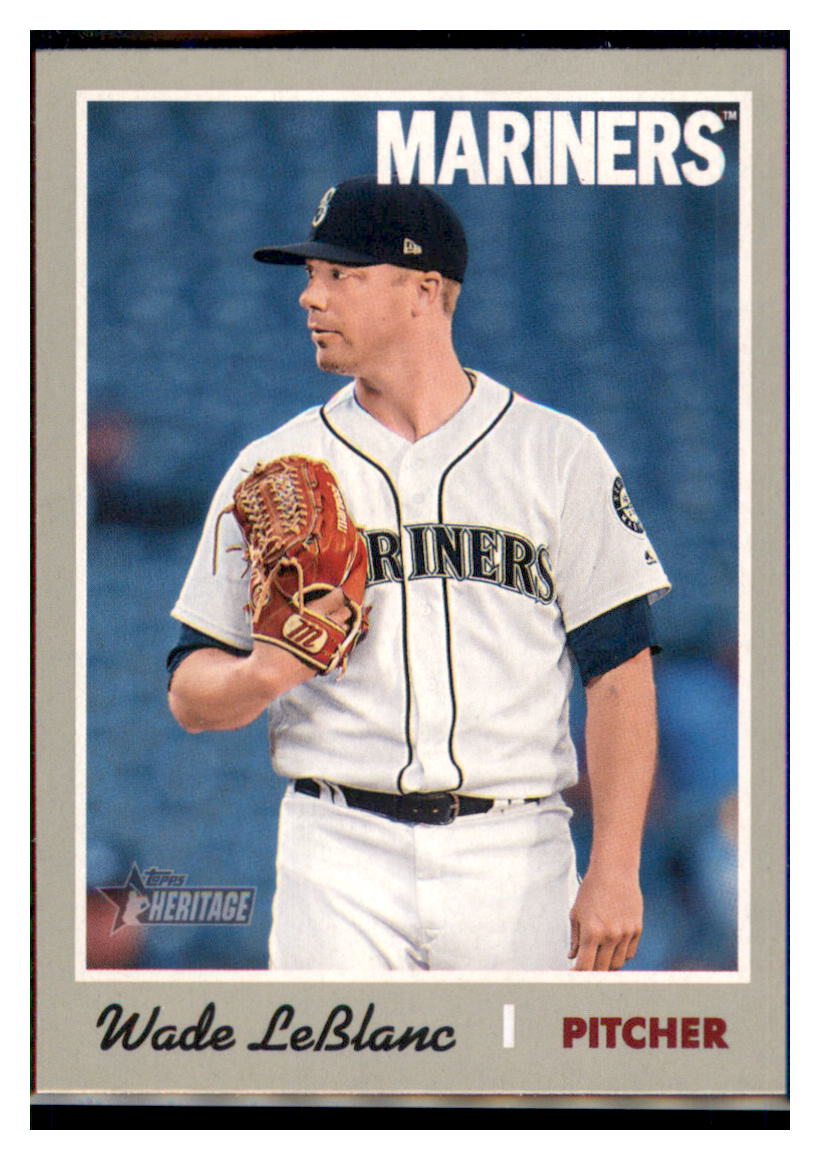 2019 Topps Heritage Wade LeBlanc    Seattle Mariners #393 Baseball card   TMH1C simple Xclusive Collectibles   