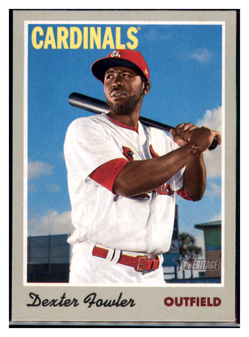 2019 Topps Heritage Dexter Fowler    St. Louis Cardinals #76 Baseball
  card   TMH1C simple Xclusive Collectibles   