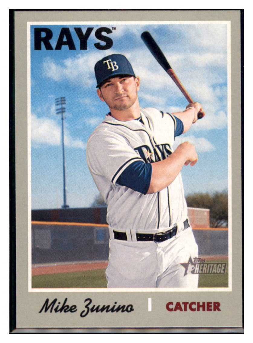 2019 Topps Heritage Mike Zunino    Tampa Bay Rays #158 Baseball card   TMH1C simple Xclusive Collectibles   