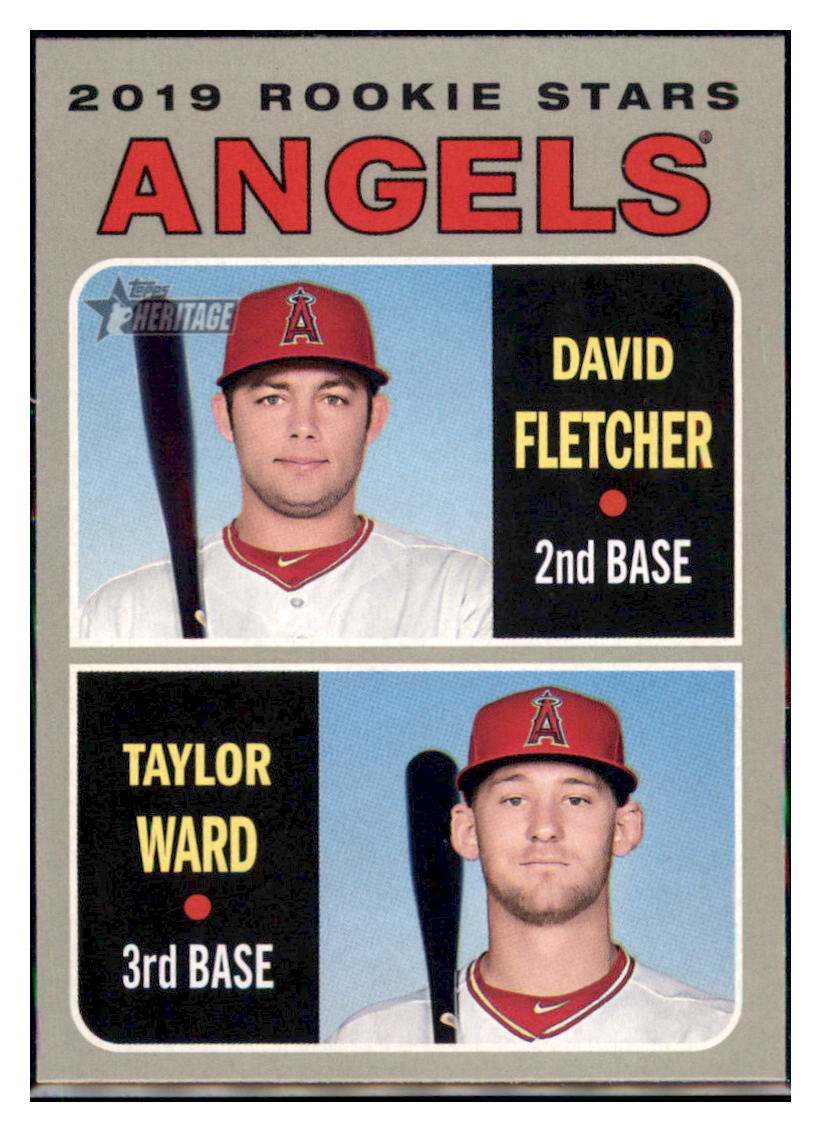 2019 Topps Heritage David Fletcher /
  Taylor Ward CPC, RC, RS    Los Angeles
  Angels #74 Baseball card   TMH1C simple Xclusive Collectibles   