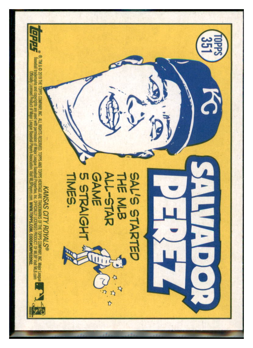 2019 Topps Heritage Salvador Perez    Kansas City Royals #351 Baseball card PSA
  LEAGUET TMH1C simple Xclusive Collectibles   