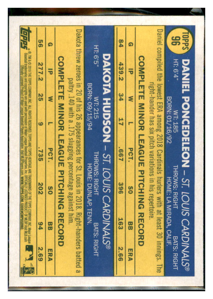 2019 Topps Heritage Heath Fillmyer / Brad
  Keller CPC, RC, RS    Kansas City
  Royals #371 Baseball card   TMH1C_1a simple Xclusive Collectibles   