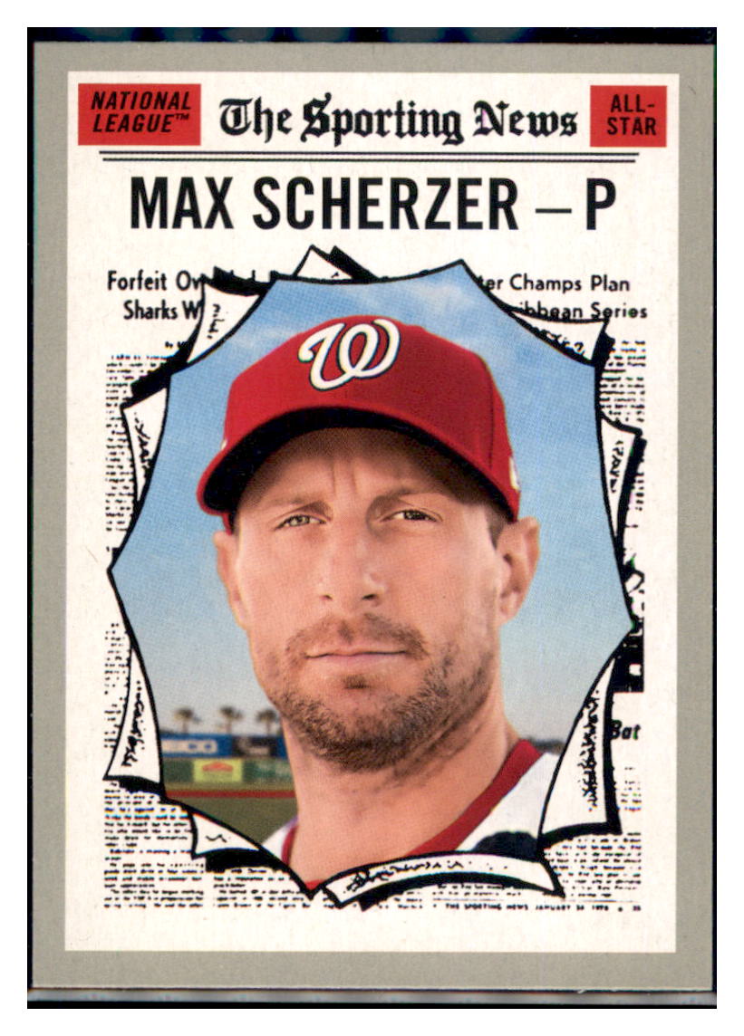 2019 Topps Heritage Max Scherzer    Washington Nationals #360 Baseball card
  PSA ALL TMH1C simple Xclusive Collectibles   