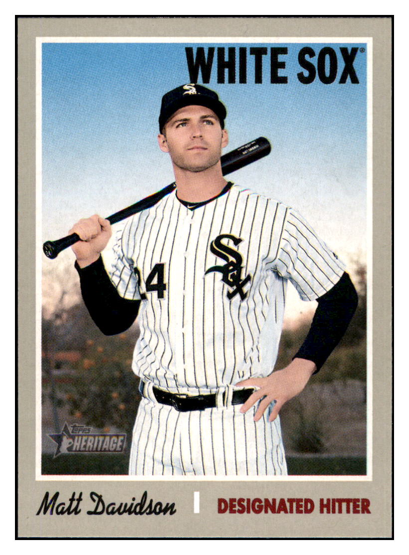 2019 Topps Heritage Matt Davidson    Chicago White Sox #395 Baseball card   TMH1C simple Xclusive Collectibles   