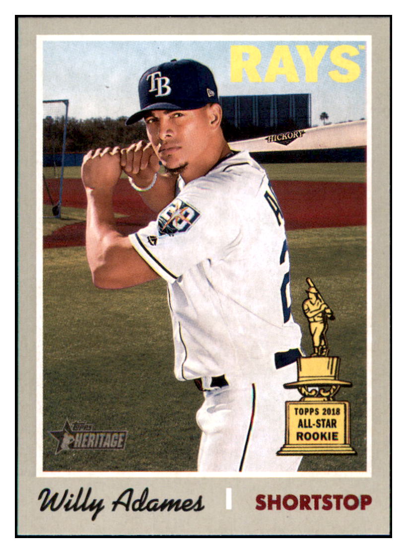 2019 Topps Heritage Willy Adames    Tampa Bay Rays #211 Baseball card   TMH1C simple Xclusive Collectibles   