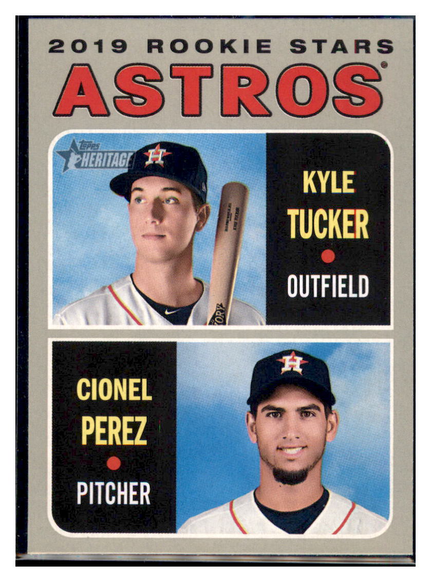 2019 Topps Heritage Kyle Tucker / Cionel
  Perez CPC, RC, RS    Houston Astros
  #227 Baseball card   TMH1C simple Xclusive Collectibles   