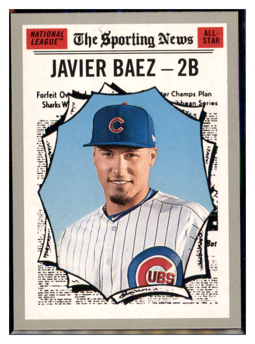 2019 Topps Heritage Javier Baez    Chicago Cubs #363 Baseball card PSA ALL
  TMH1C simple Xclusive Collectibles   