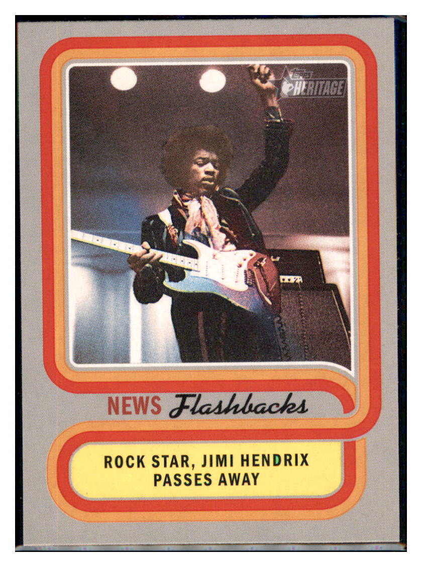 2019 Topps Heritage Music world loses
  Jimi Hendrix     #NF-1 Baseball
  card   TMH1C simple Xclusive Collectibles   