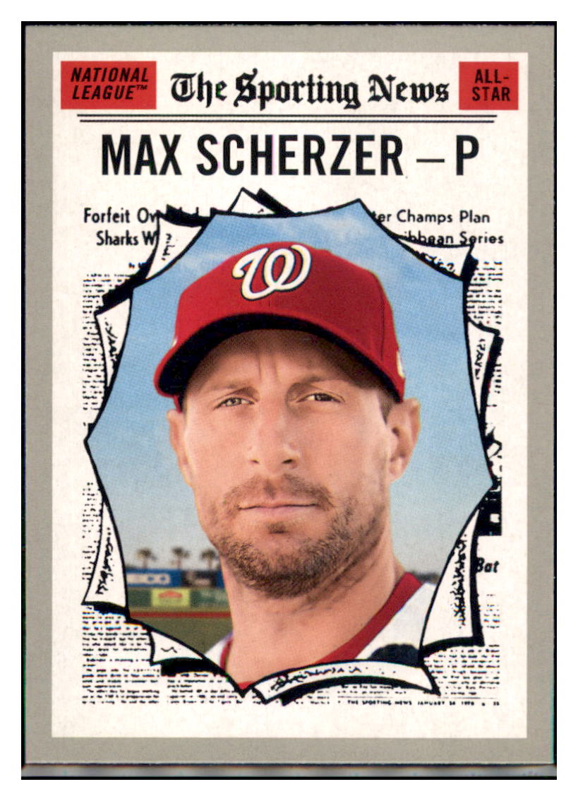 2019 Topps Heritage Max Scherzer    Washington Nationals #360 Baseball card
  PSA ALL TMH1C_1a simple Xclusive Collectibles   