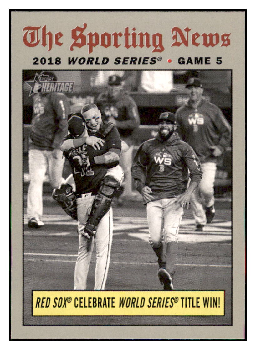 2019 Topps Heritage Red Sox Celebrate
  World Series Title Win! WSH    Boston
  Red Sox #310 Baseball card   TMH1C simple Xclusive Collectibles   