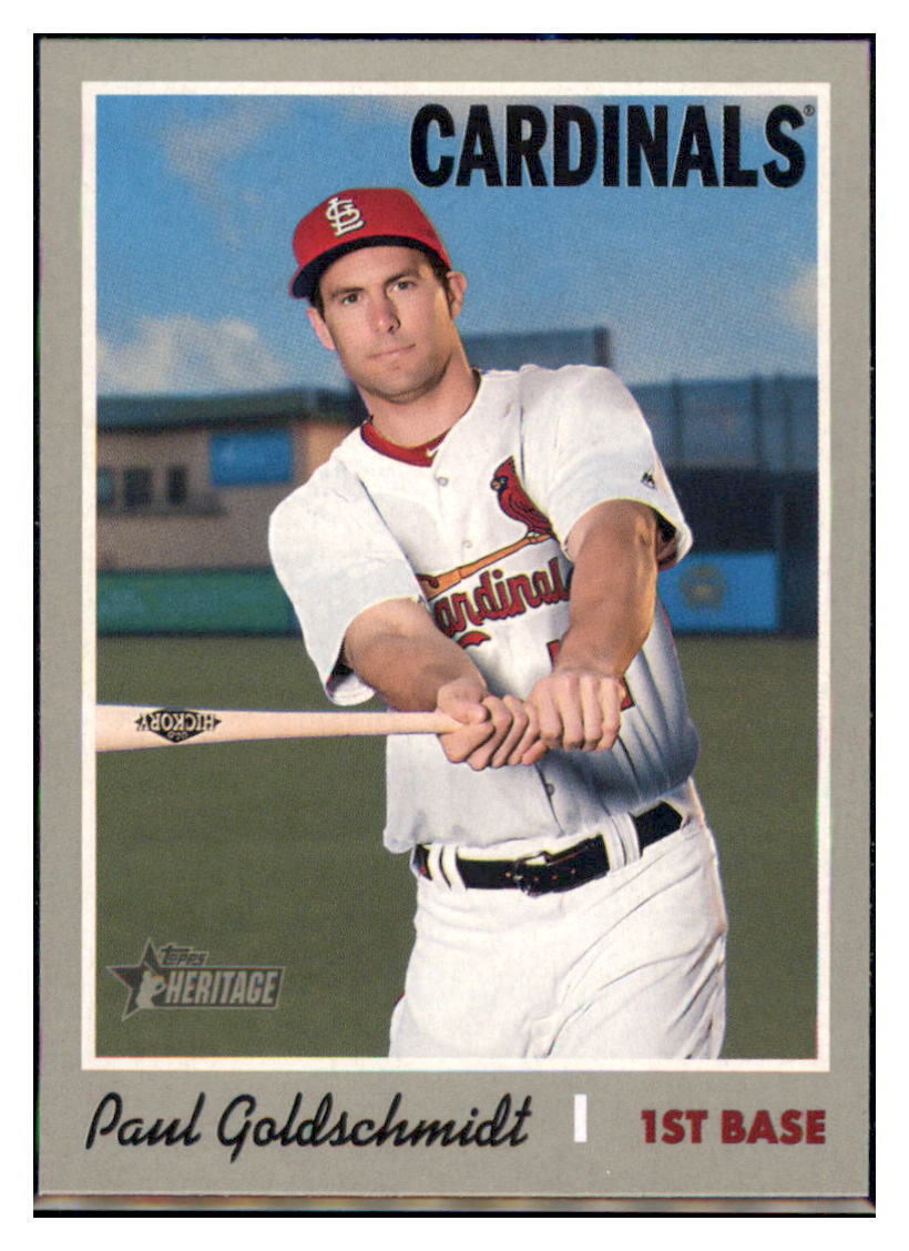 2019 Topps Heritage Paul Goldschmidt    St. Louis Cardinals #THC-441 Baseball
  card   TMH1C simple Xclusive Collectibles   