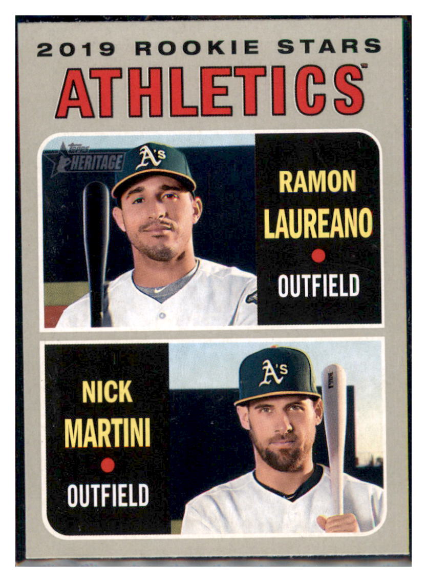 2019 Topps Heritage Nick Martini / Ramon
  Laureano RS, CPC, RC    Oakland
  Athletics #21 Baseball card   TMH1C_1a simple Xclusive Collectibles   