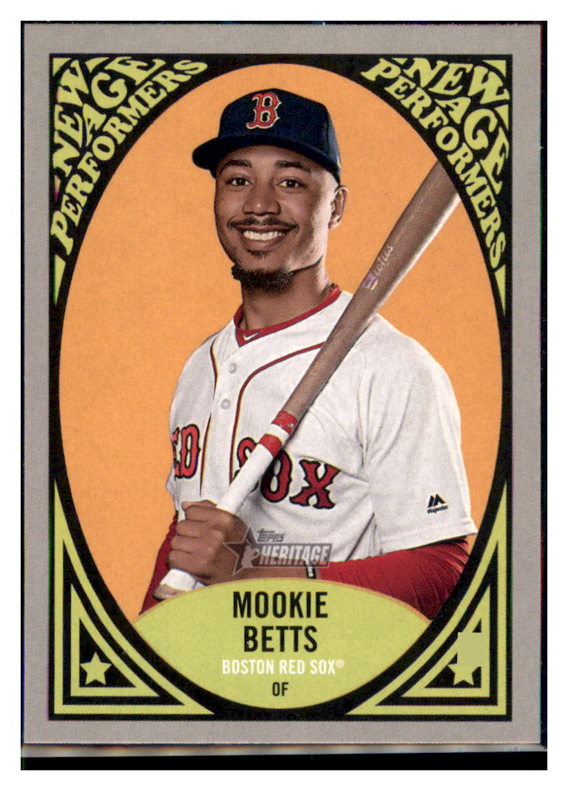 2019 Topps Heritage Mookie Betts    Boston Red Sox #NAP-2 Baseball card   TMH1C_1b simple Xclusive Collectibles   