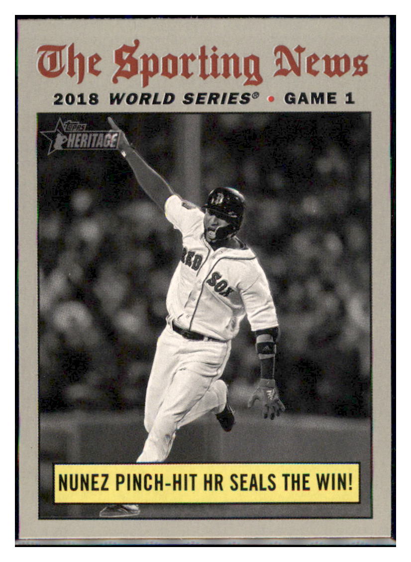 2019 Topps Heritage Nunez Pinch-Hit HR
  Seals the Win! WSH    Boston Red Sox
  #305 Baseball card   TMH1C simple Xclusive Collectibles   