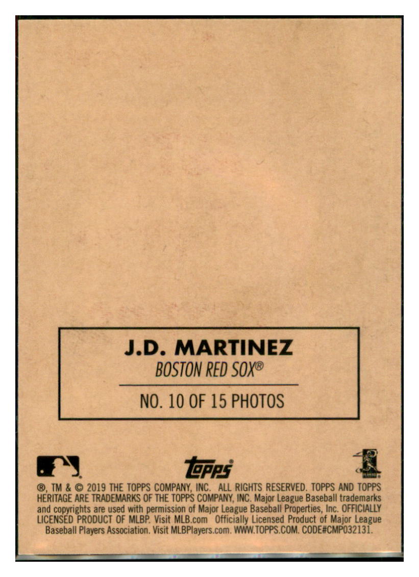 2019 Topps Heritage J.D. Martinez    Boston Red Sox #475 Baseball card   TMH1C simple Xclusive Collectibles   