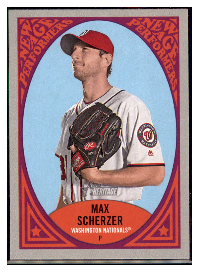 2019 Topps Heritage Max Scherzer    Washington Nationals #NAP-16 Baseball
  card   TMH1C simple Xclusive Collectibles   
