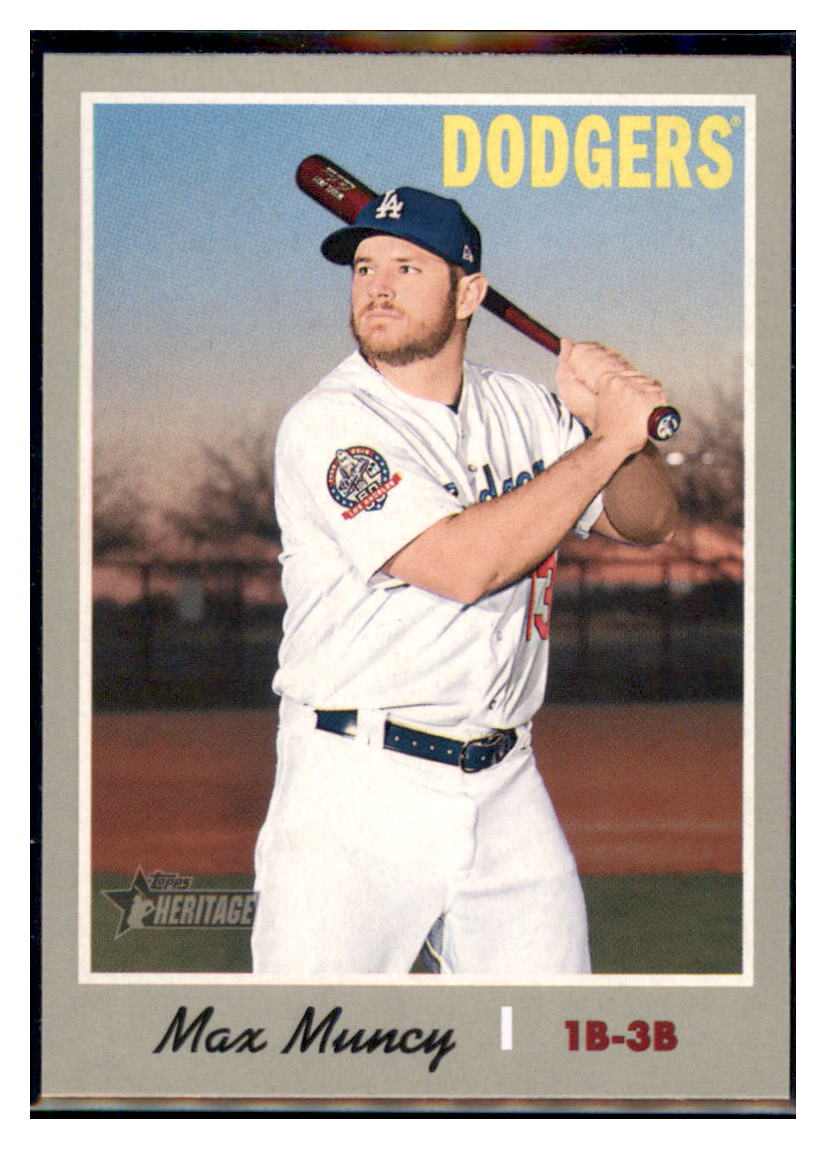 2019 Topps Heritage Max Muncy    Los Angeles Dodgers #446 Baseball
  card   TMH1C simple Xclusive Collectibles   