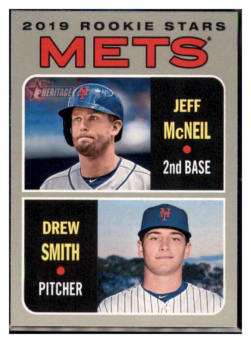 2019 Topps Heritage Jeff McNeil / Drew
  Smith CPC, RC, RS    New York Mets #348
  Baseball card   TMH1C_1a simple Xclusive Collectibles   