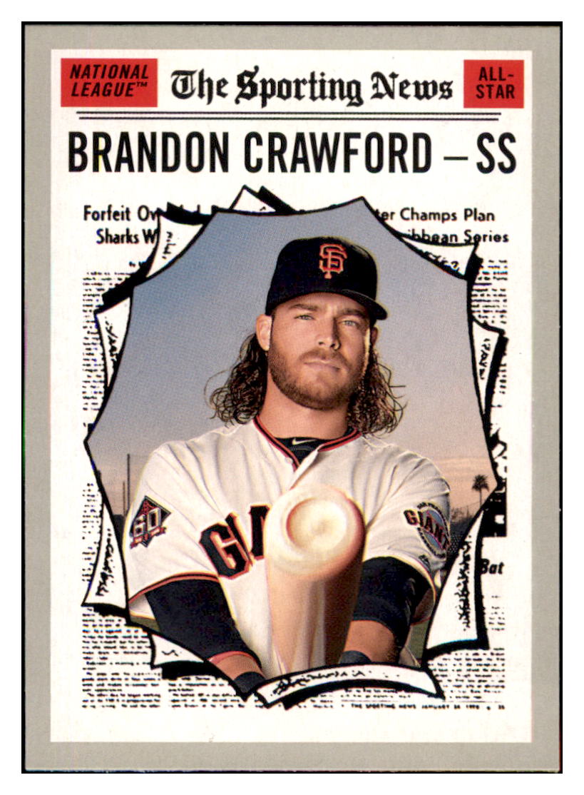 2019 Topps Heritage Brandon Crawford    San Francisco Giants #364 Baseball card
  PSA  TMH1C simple Xclusive Collectibles   