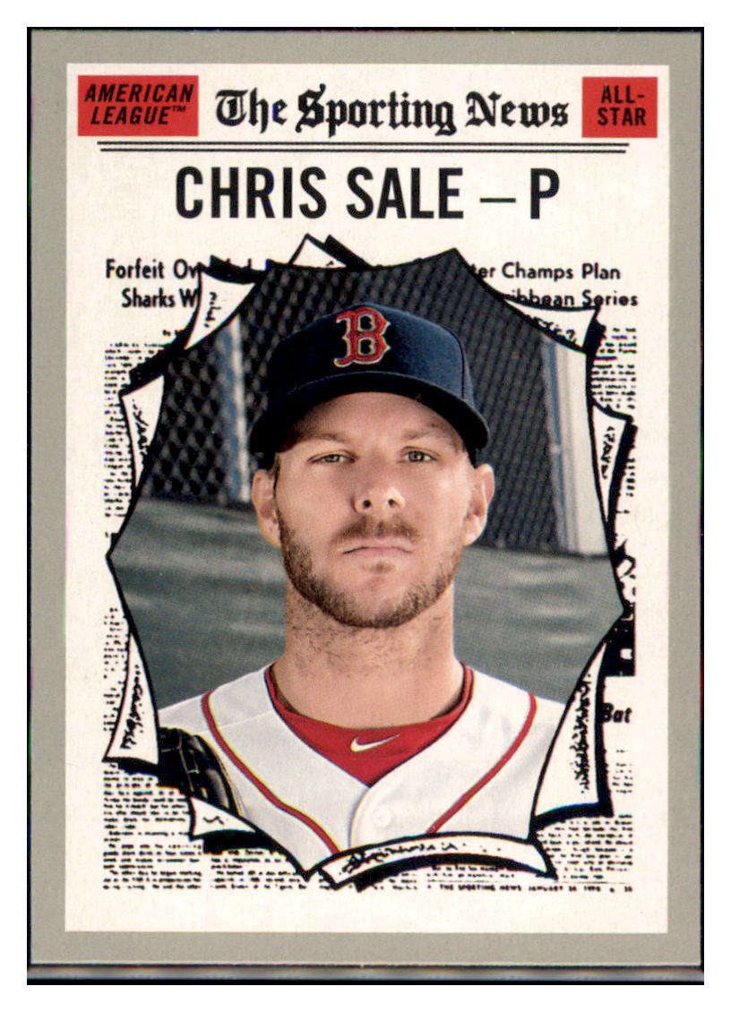 2019 Topps Heritage Chris Sale    Boston Red Sox #350 Baseball card PSA ALL
  TMH1C simple Xclusive Collectibles   