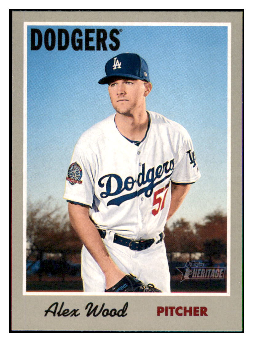 2019 Topps Heritage Alex Wood    Los Angeles Dodgers #5 Baseball card   TMH1C_1a simple Xclusive Collectibles   
