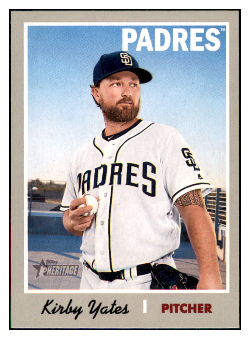 2019 Topps Heritage Kirby Yates    San Diego Padres #345 Baseball card   TMH1C_1a simple Xclusive Collectibles   