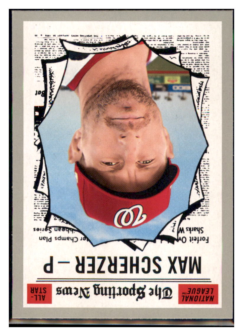 2019 Topps Heritage Max Scherzer The Sporting News  Baseball card   TMH1C simple Xclusive Collectibles   