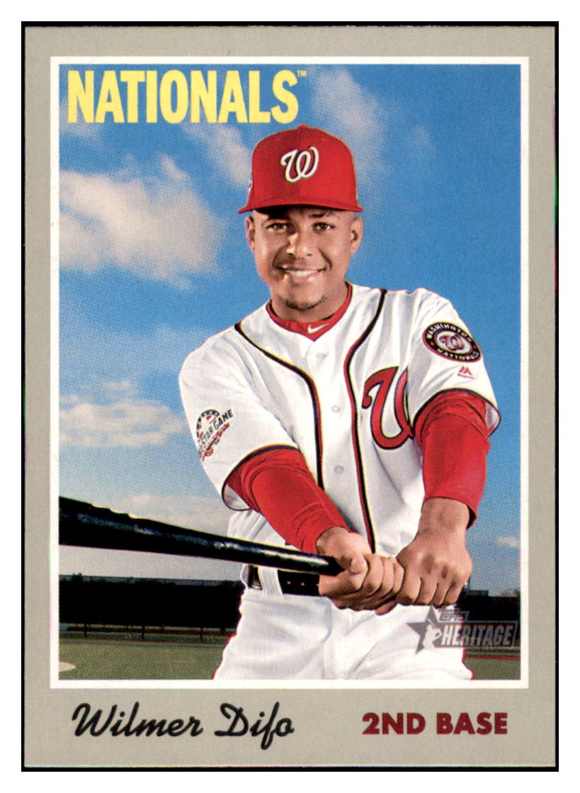 2019 Topps Heritage Wilmer Difo    Washington Nationals #84 Baseball
  card   TMH1C simple Xclusive Collectibles   