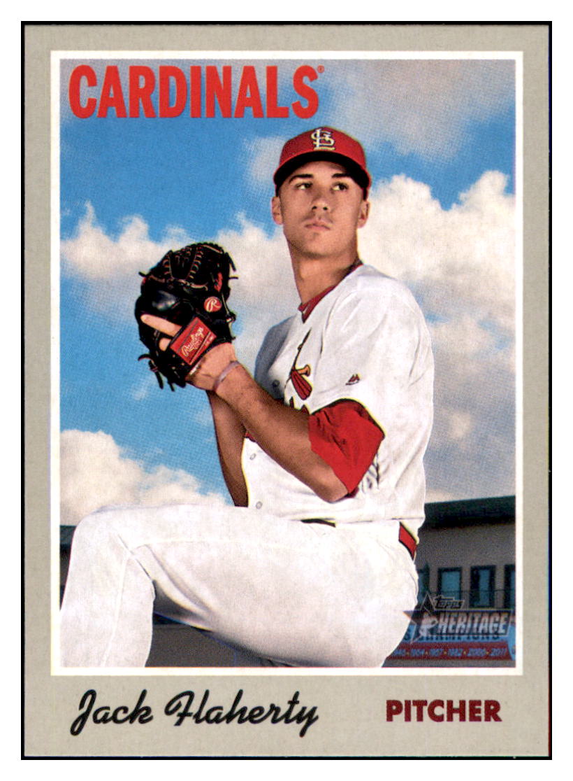 2019 Topps Heritage Jack Flaherty    St. Louis Cardinals #92 Baseball
  card   TMH1C simple Xclusive Collectibles   