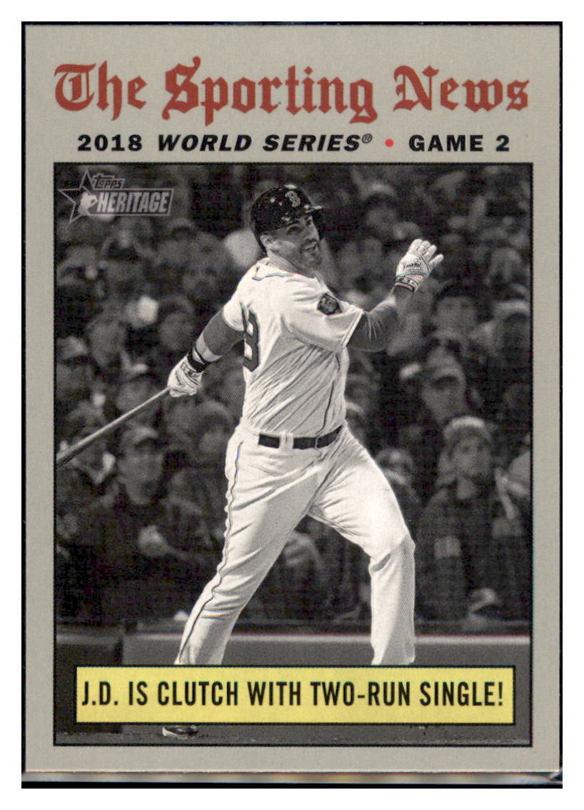 2019 Topps Heritage J.D. Is Clutch with
  Two-Run Single!    Boston Red Sox #306
  Baseball card   TMH1C simple Xclusive Collectibles   