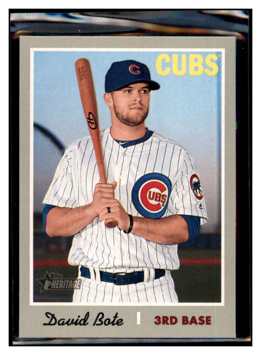 2019 Topps Heritage David Bote    Chicago Cubs #347 Baseball card   TMH1C simple Xclusive Collectibles   