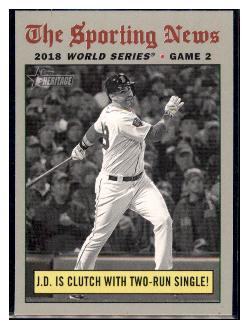 2019 Topps Heritage J.D. Is Clutch with
  Two-Run Single!    Boston Red Sox #306
  Baseball card   TMH1C_1a simple Xclusive Collectibles   