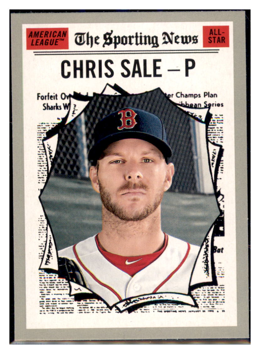 2019 Topps Heritage Chris Sale    Boston Red Sox #350 Baseball card Sporting News
  TMH1C simple Xclusive Collectibles   