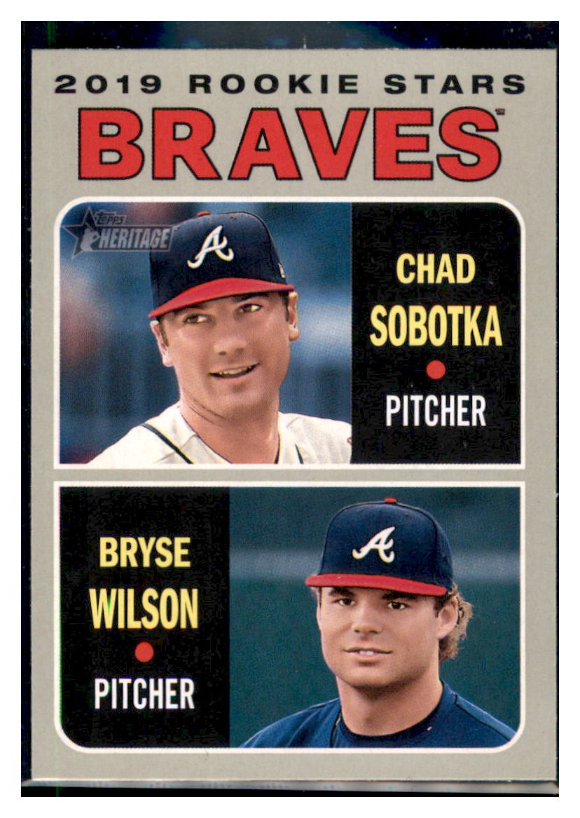 2019 Topps Heritage Chad Sobotka / Bryse
  Wilson CPC, RC, RS    Atlanta Braves
  #172 Baseball card   TMH1C simple Xclusive Collectibles   