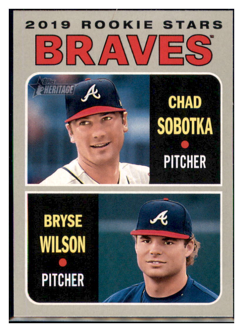 2019 Topps Heritage Chad Sobotka / Bryse
  Wilson CPC, RC, RS    Atlanta Braves
  #172 Baseball card   TMH1C_1c simple Xclusive Collectibles   