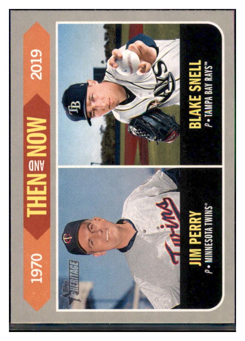 2019 Topps Heritage Jim Perry / Blake
  Snell    Minnesota Twins / Tampa Bay
  Rays #TN-2 Baseball card   TMH1C simple Xclusive Collectibles   