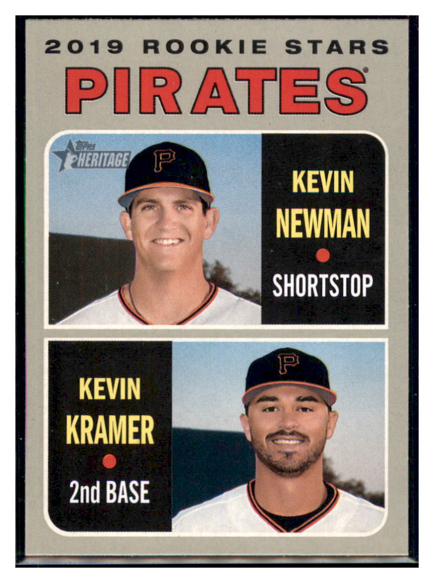 2019 Topps Heritage Kevin Newman / Kevin
  Kramer CPC, RC, RS    Pittsburgh
  Pirates #372 Baseball card   TMH1C_1b simple Xclusive Collectibles   