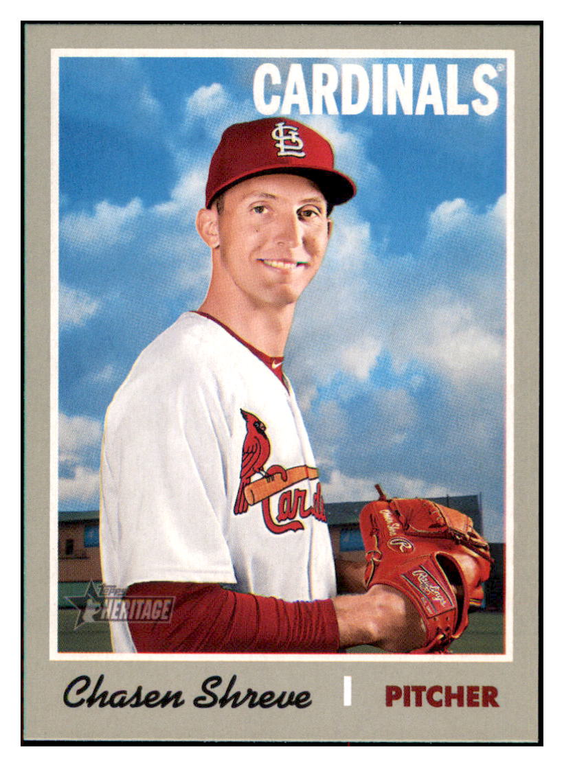 2019 Topps Heritage Chasen Shreve    St. Louis Cardinals #143 Baseball
  card   TMH1C simple Xclusive Collectibles   