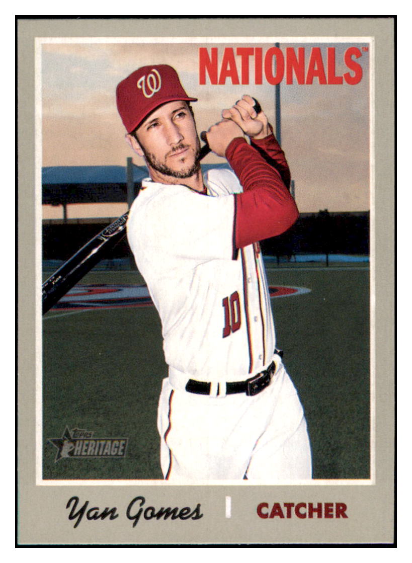 2019 Topps Heritage Yan Gomes    Washington Nationals #184 Baseball
  card   TMH1C simple Xclusive Collectibles   