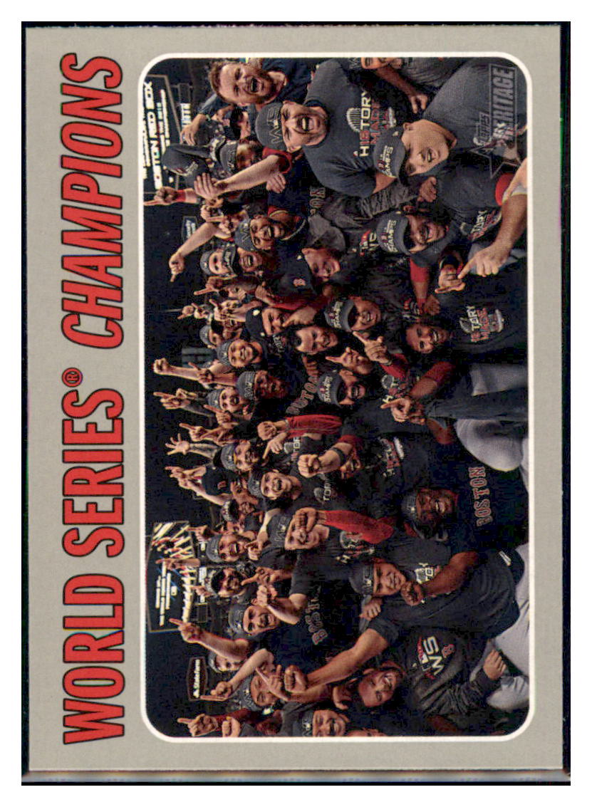 2019 Topps Heritage World Series
  Champions WSH    Boston Red Sox #1
  Baseball card   TMH1C_1b simple Xclusive Collectibles   