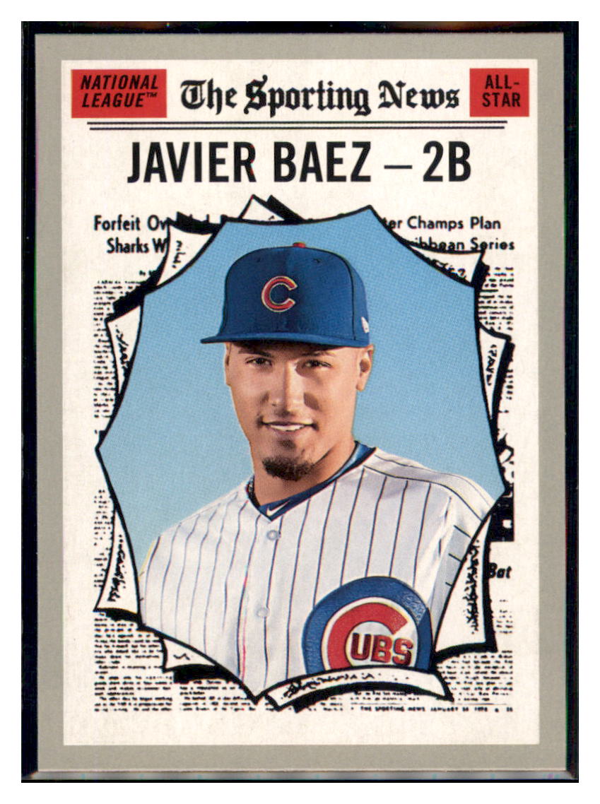 2019 Topps Heritage Javier Baez    Chicago Cubs #363 Baseball card PSA ALL
  TMH1C_1a simple Xclusive Collectibles   