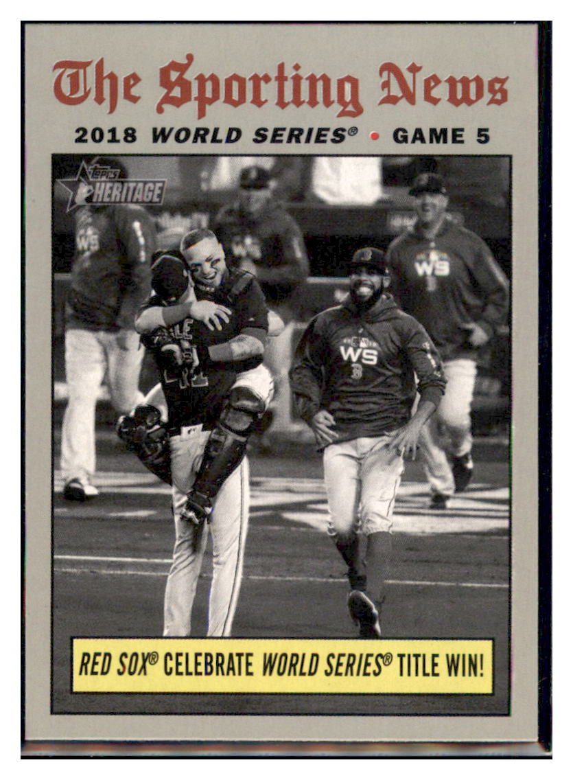 2019 Topps Heritage Red Sox Celebrate
  World Series Title Win! WSH    Boston
  Red Sox #310 Baseball card   TMH1C_1a simple Xclusive Collectibles   