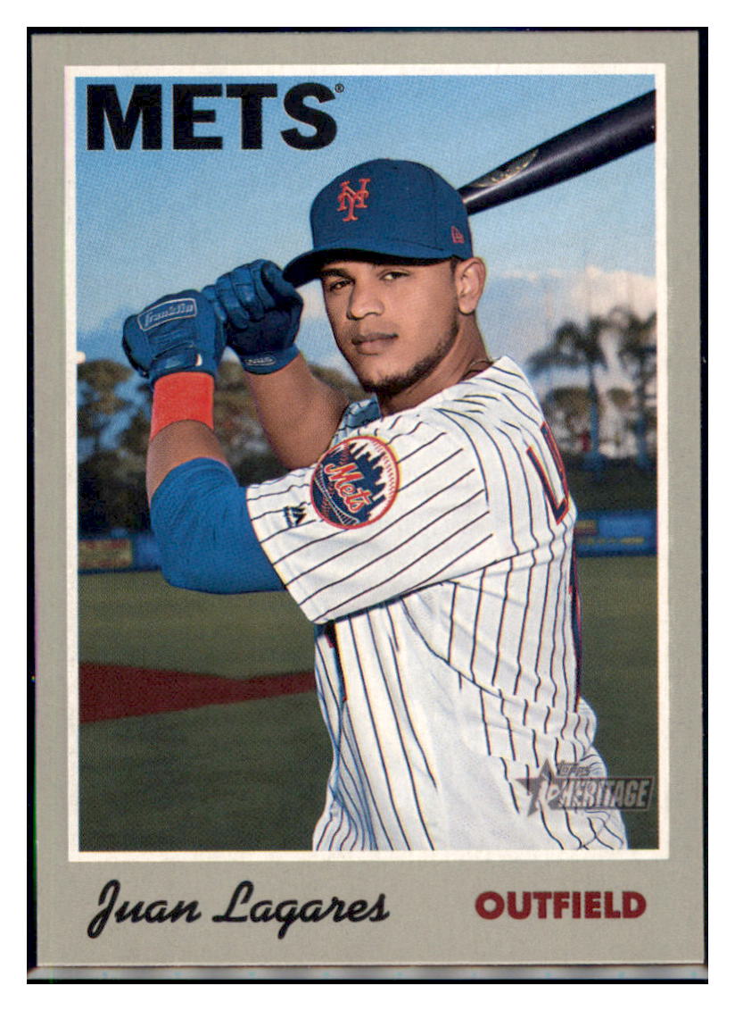 2019 Topps Heritage Juan Lagares    New York Mets #26 Baseball card   TMH1C_1a simple Xclusive Collectibles   