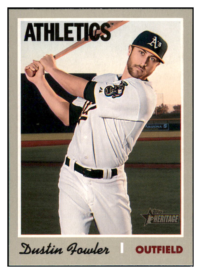 2019 Topps Heritage Dustin Fowler    Oakland Athletics #140 Baseball card   TMH1C simple Xclusive Collectibles   