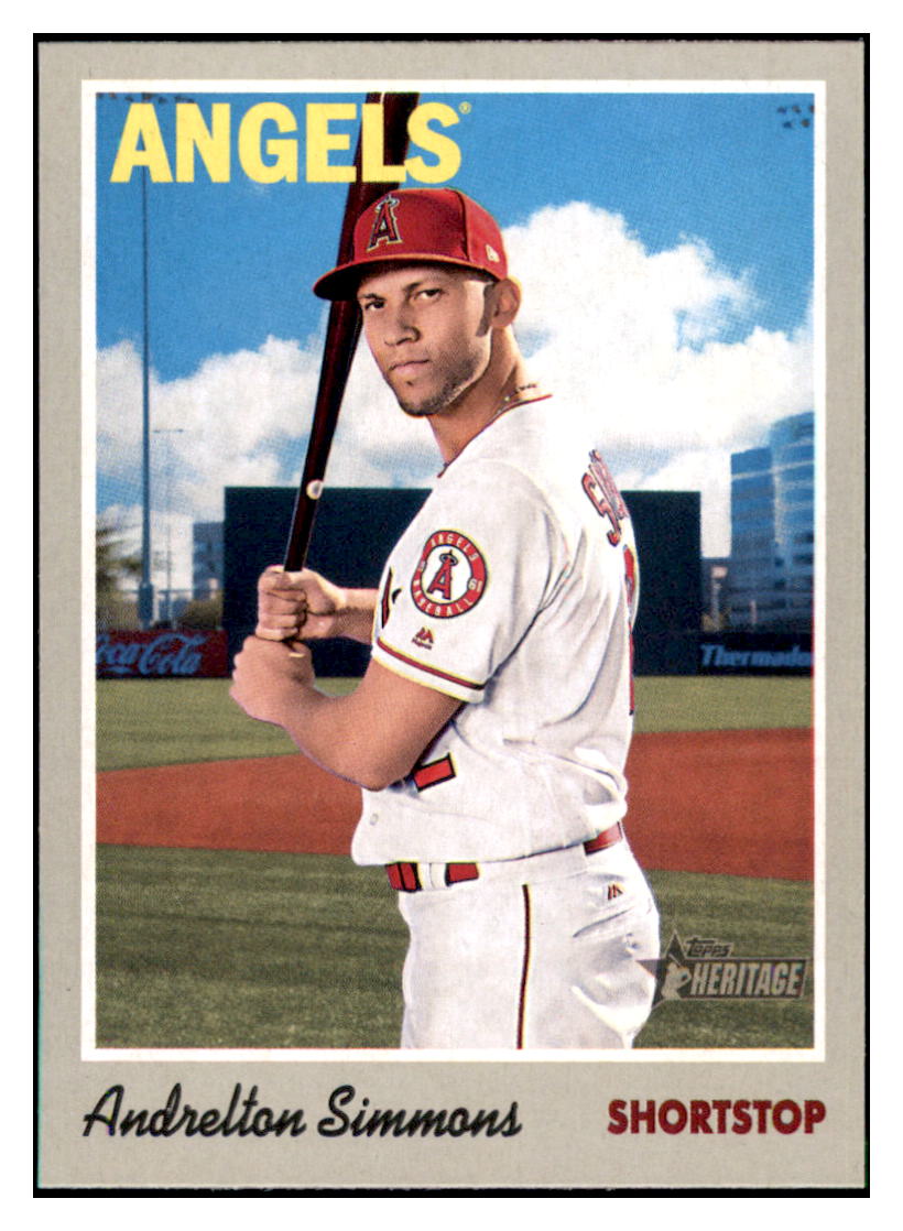 2019 Topps Heritage Andrelton
  Simmons    Los Angeles Angels #29
  Baseball card   TMH1C simple Xclusive Collectibles   